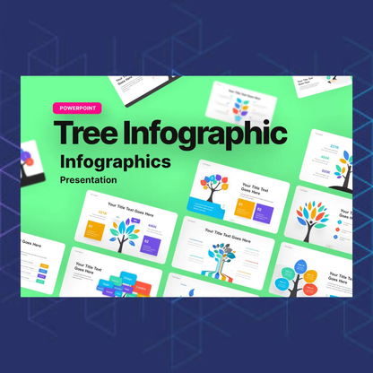 4 Tree Diagram Infographics Powerpoint Template Bundle CreativeRino