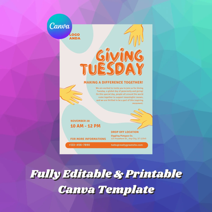 Giving Tuesday Invitation Template - CreativeRino