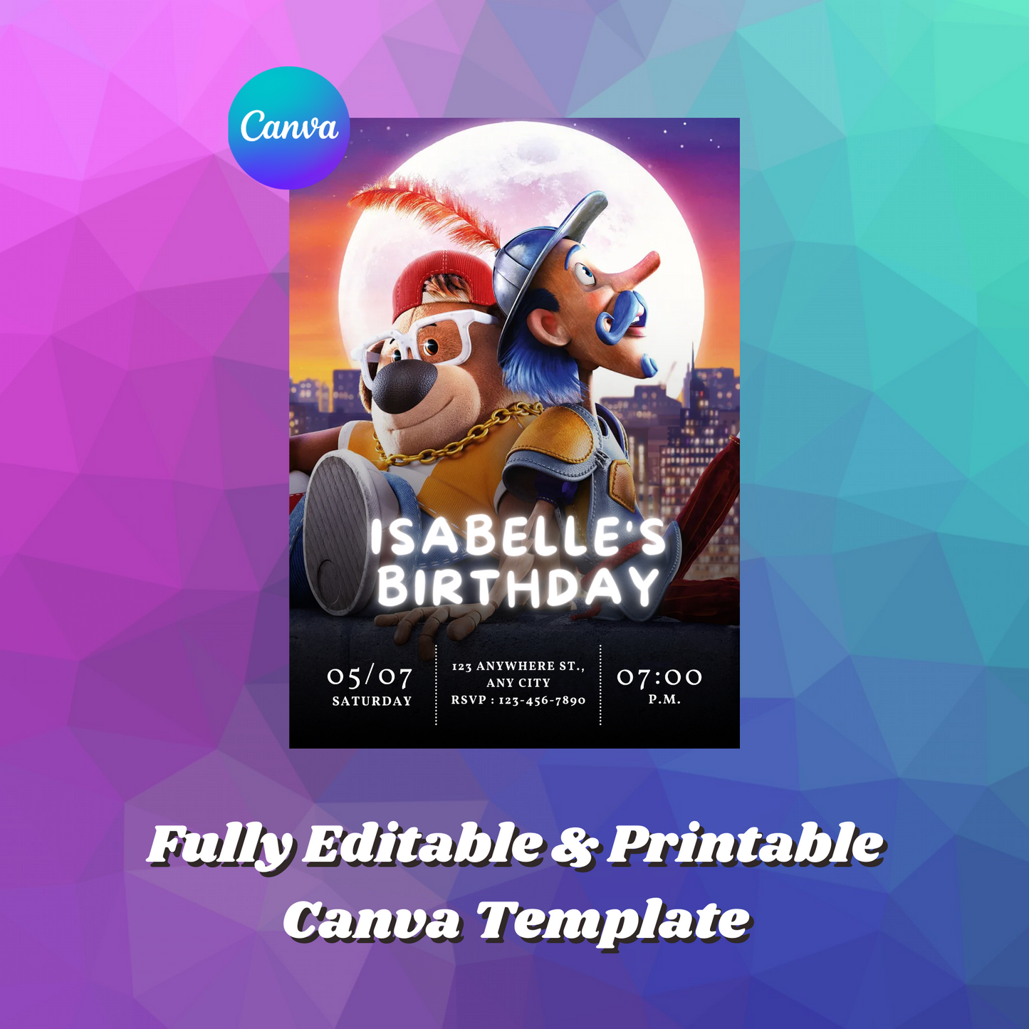 The Inseparables Birthday Invitation Template