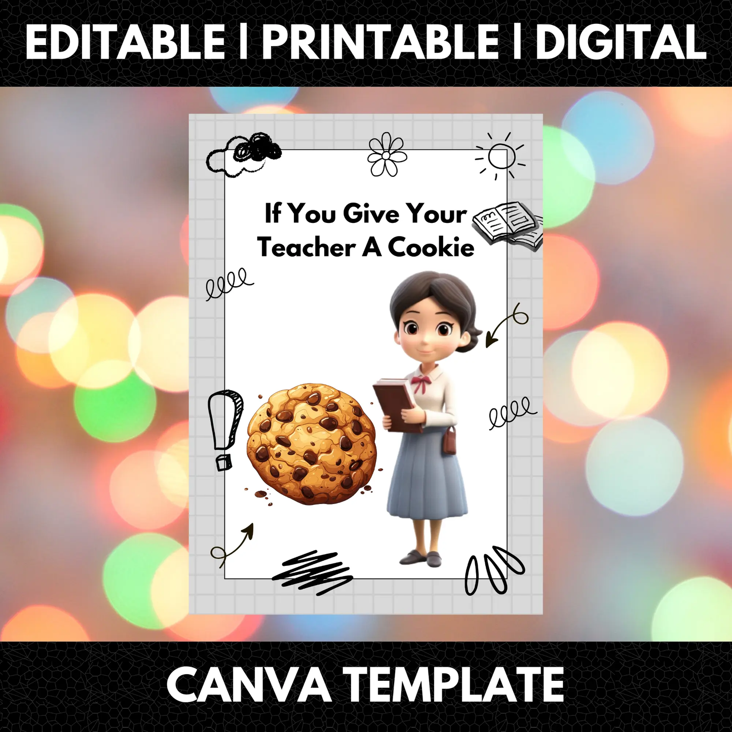 If You Give Your Teacher A Cookie Book Template - CreativeRino