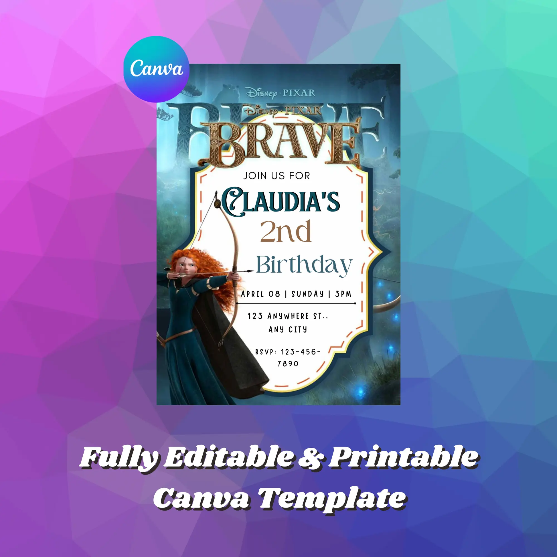 Brave Birthday Invitation Template - CreativeRino