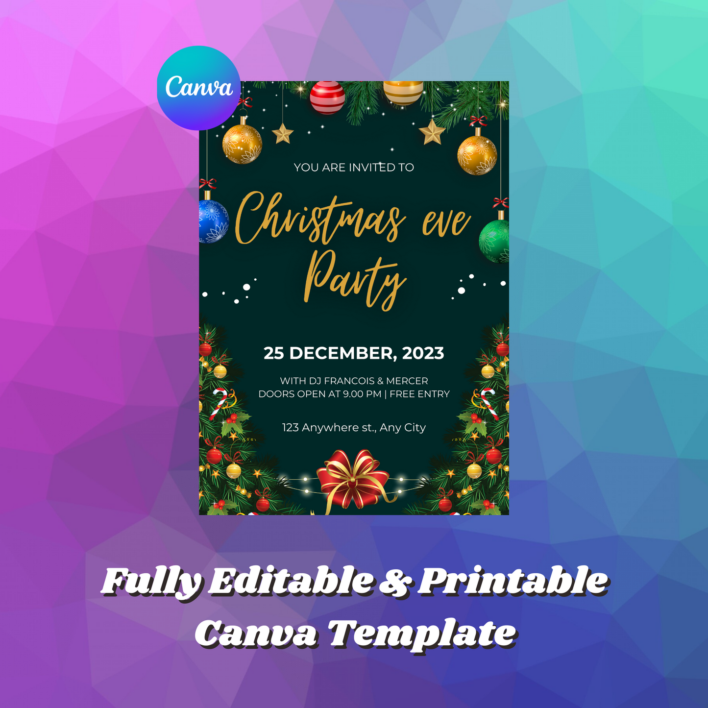 Christmas Eve Party Invitation Template