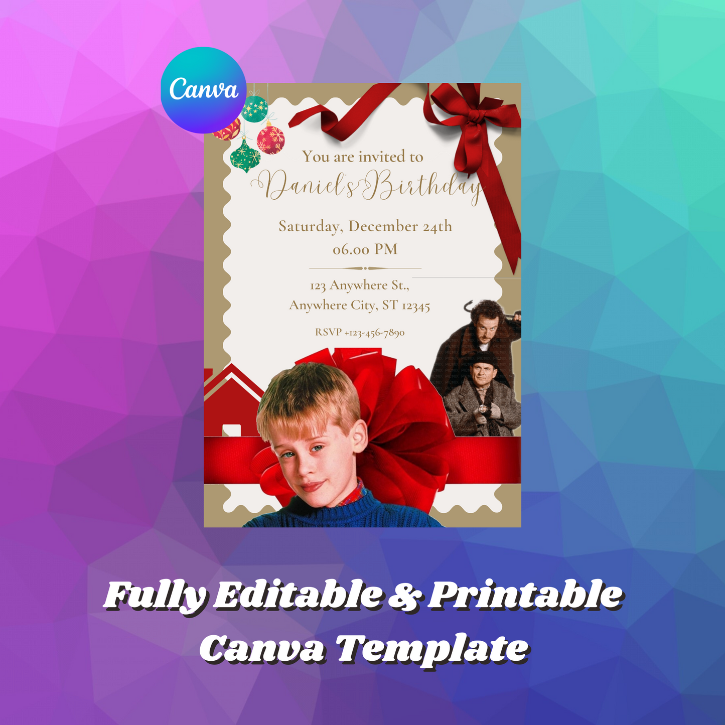 Home Alone Birthday Invitation Template