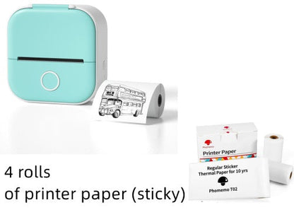 Portable Mini Thermal Label Printer Home Photo Printer Student Wrong Question Printer Bluetooth-compatible Mini Label Printer Price Tag CreativeRino