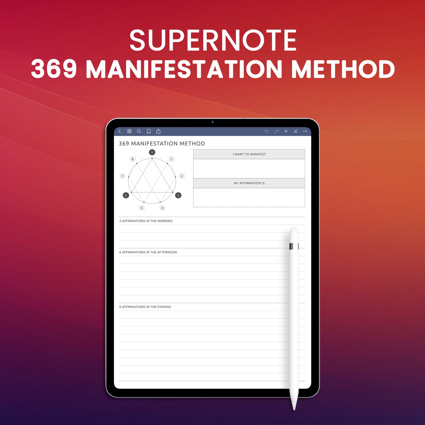 Supernote 369 Manifestation Method Planner Template