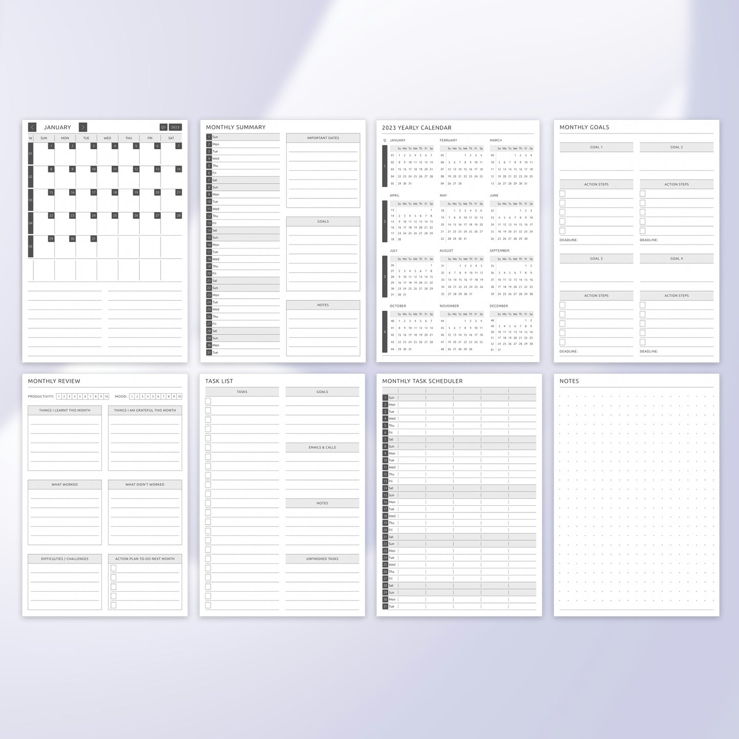 35+ Kindle Scribe Planner Template Bundle