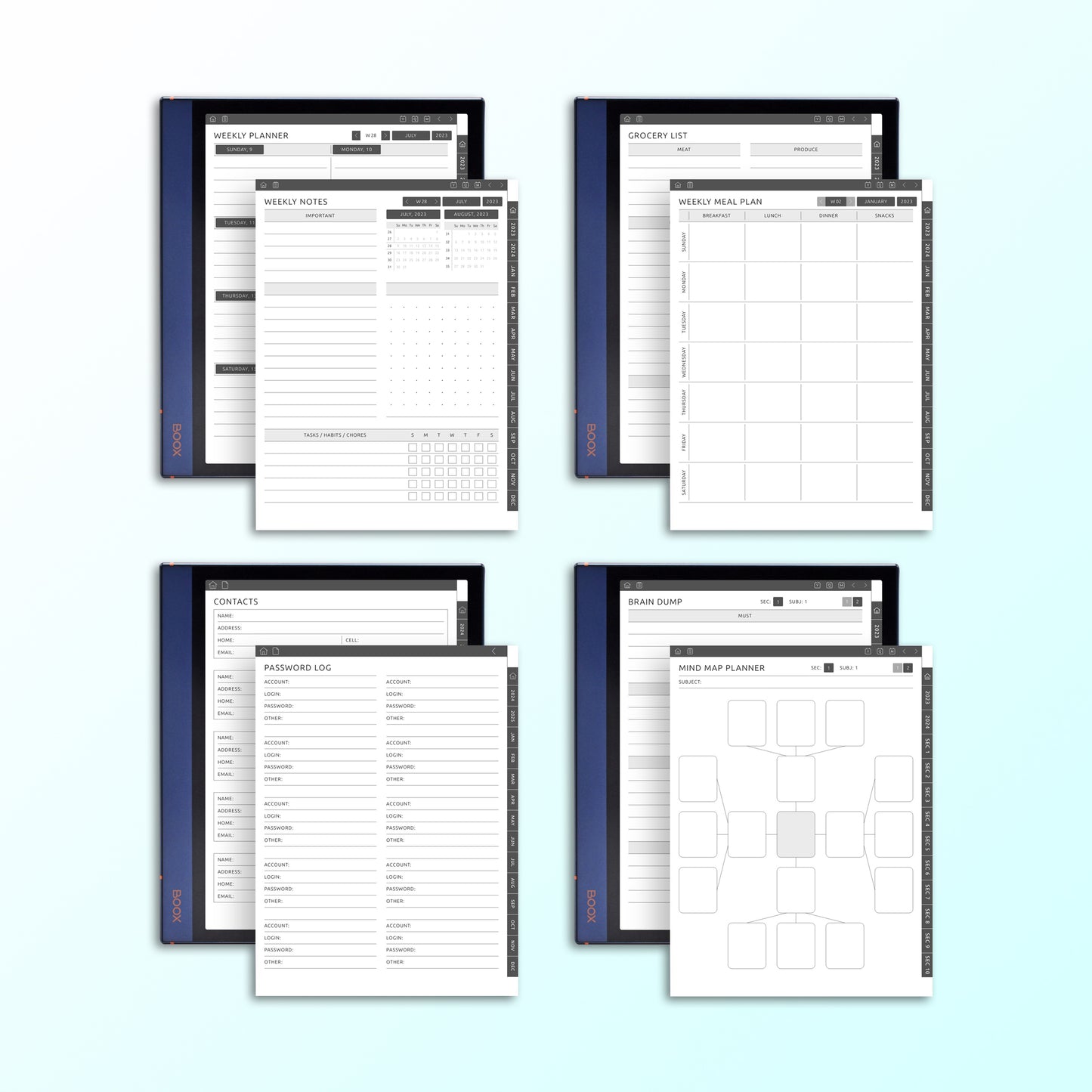 Onyx Boox Weekly To-Do Planners Template