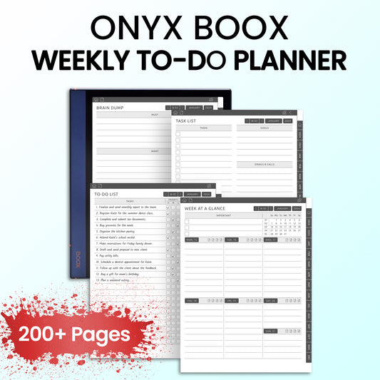 Onyx Boox Weekly To-Do Planners Template