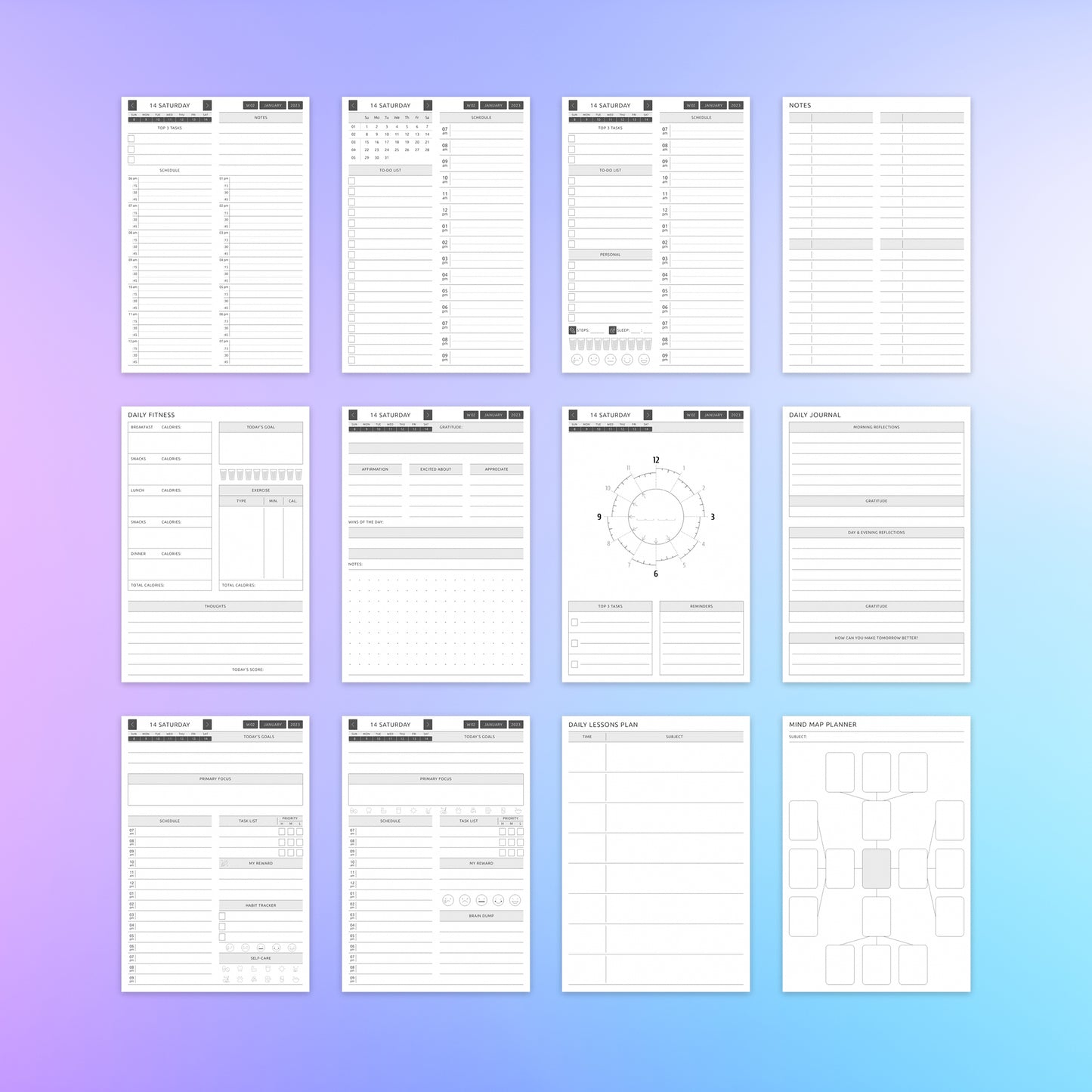 reMarkable 2 Daily Planner Template