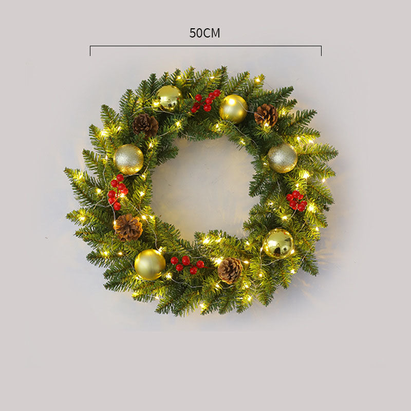 Multi-Size Christmas Rattan Wreath (30-60cm) | Door & Window Holiday Scene Decoration