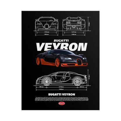 Bugatti Veyron Rolled Poster - Car Enthusiast Wall Art for Home Decor - CreativeRino