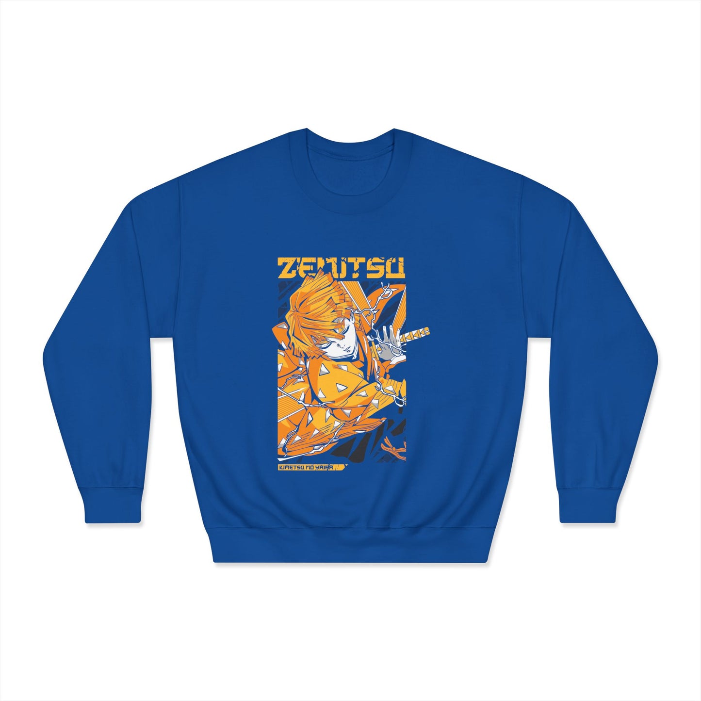 Zenitsu Agatsuma Anime Unisex Crewneck Sweatshirt - Demon Slayer Perfect for Fans - CreativeRino