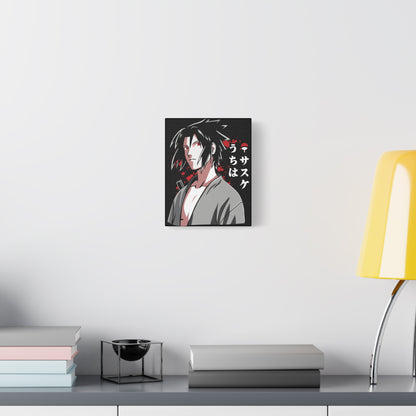Naruto Matte Canvas Wall Art - Uchiha Sasuke Design - Anime Home Decor - CreativeRino