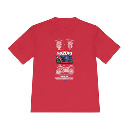 Suzuki GSX-R 1000 Motorcycle Unisex Moisture Wicking Tee - Perfect T-shirt for Riders and Enthusiasts - CreativeRino