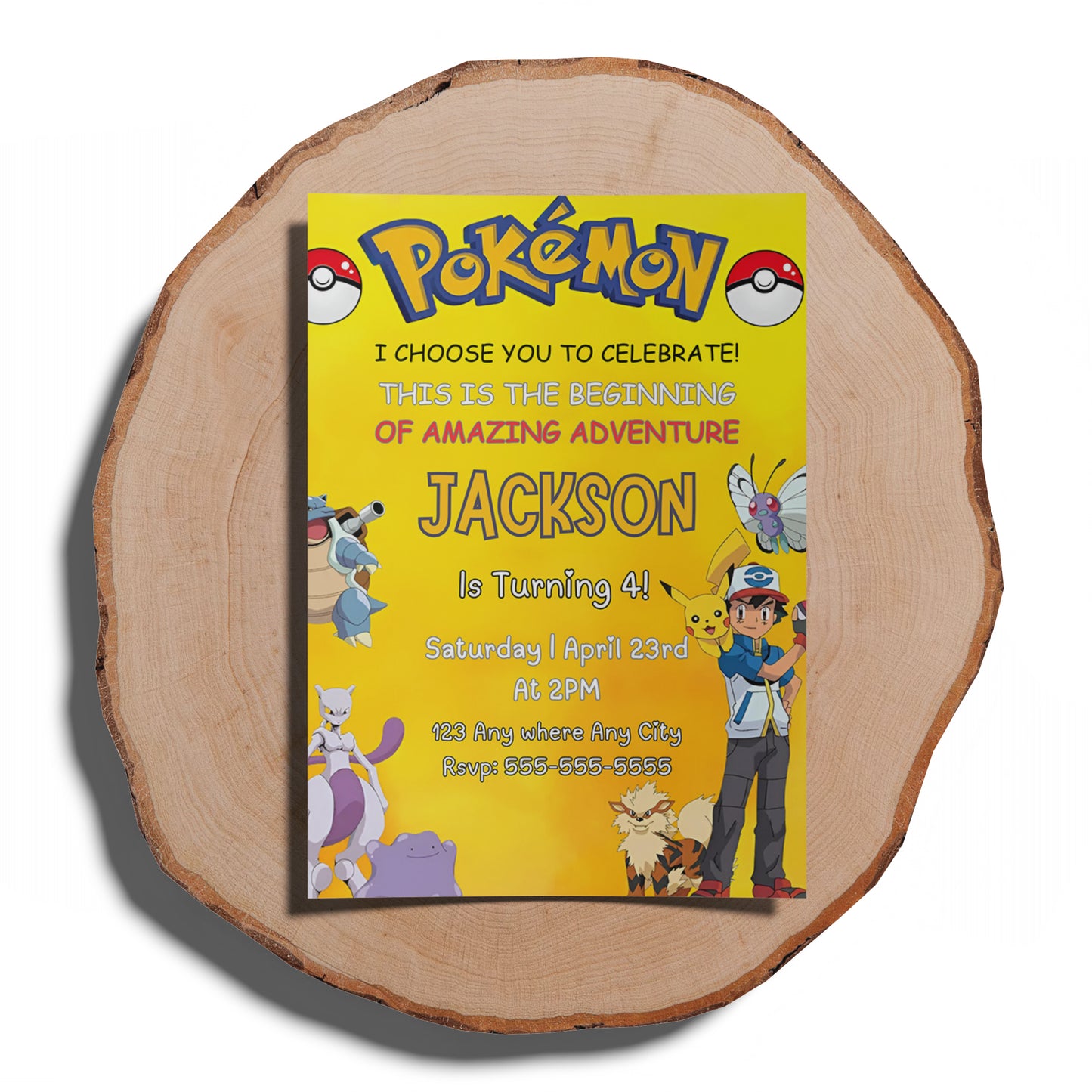 Pokemon Birthday Invitation Template - CreativeRino