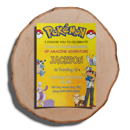 Pokemon Birthday Invitation Template - CreativeRino