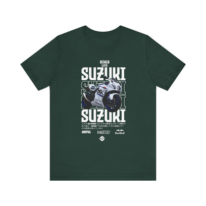 Biker Life Suzuki Unisex Short Sleeve Tee - Perfect T-shirt for Motorcycle Enthusiasts - CreativeRino