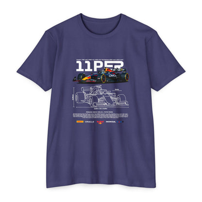 Sergio Perez F1 Racing Unisex CVC Jersey T-Shirt - | Car T-shirt - CreativeRino