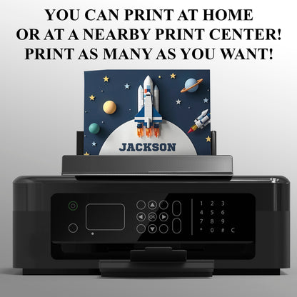 Outer Space Birthday Invitation Template - CreativeRino