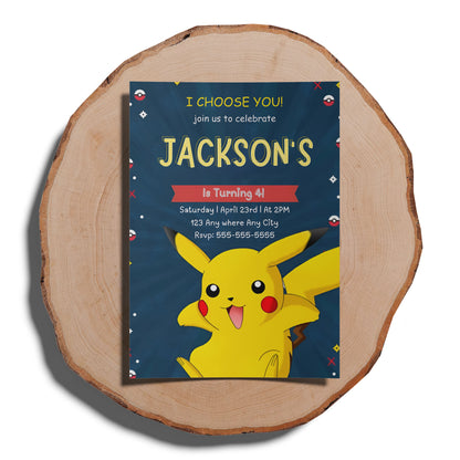 Pokemon Birthday Invitation Template - CreativeRino