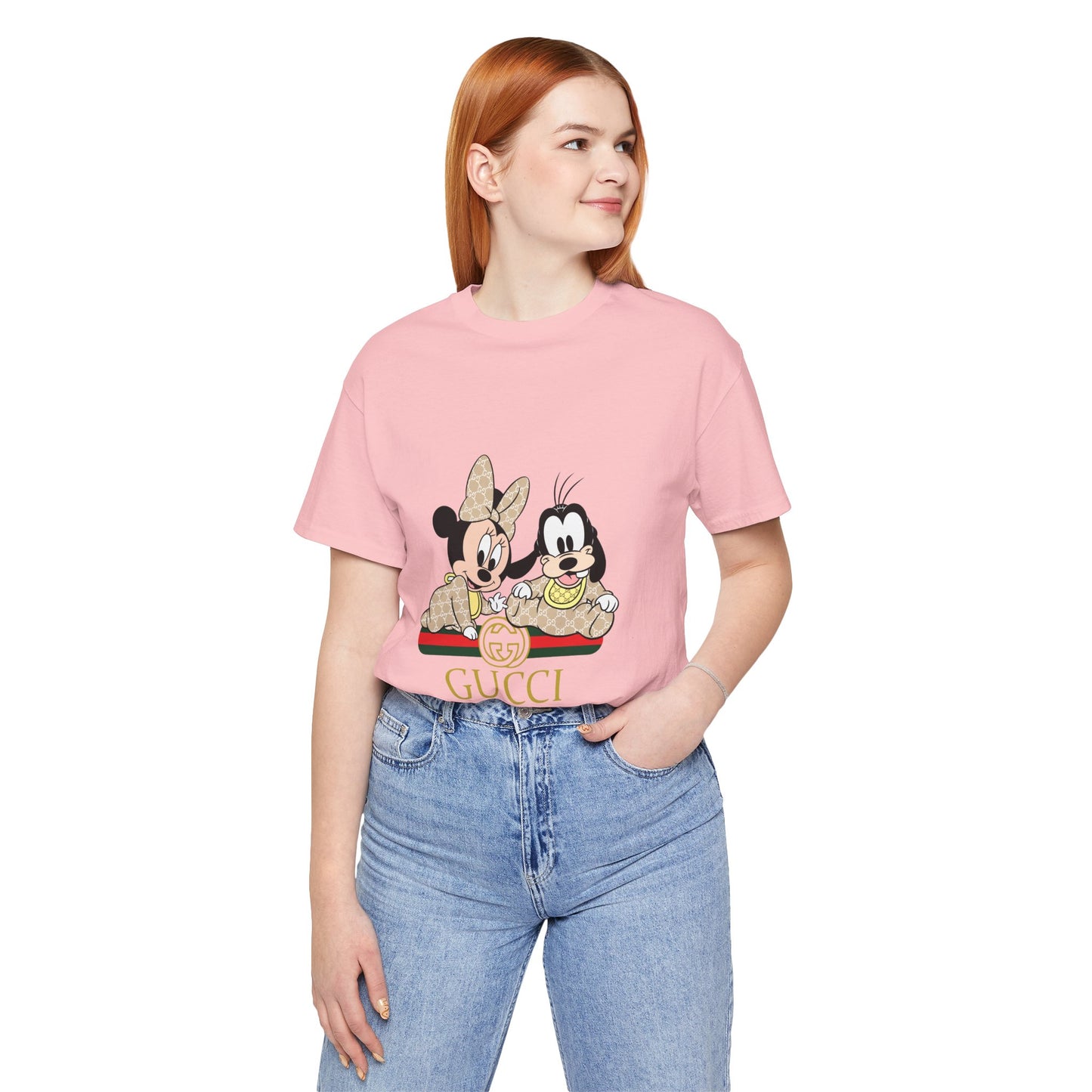 Mickey & Goofy Gucci Inspired Tee - Unisex Jersey Short Sleeve T-shirt - CreativeRino