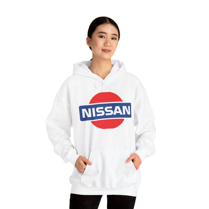 Nissan Logo Hoodie - Vintage Style Unisex Heavy Blend Sweatshirt - CreativeRino
