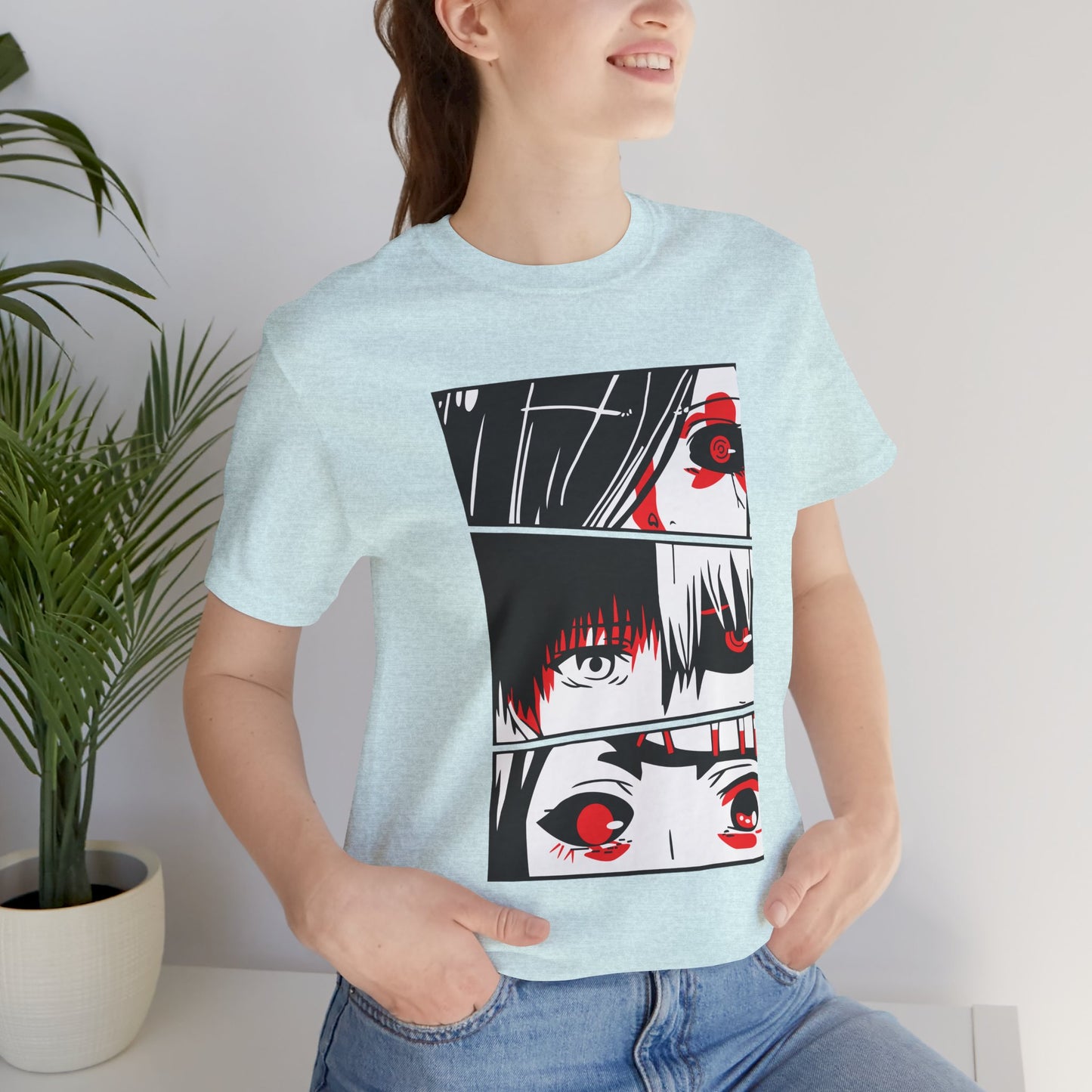 Eye-Catching Unisex Anime Tee - Stylish Graphic Design for Tokyo Ghoul Fans - CreativeRino