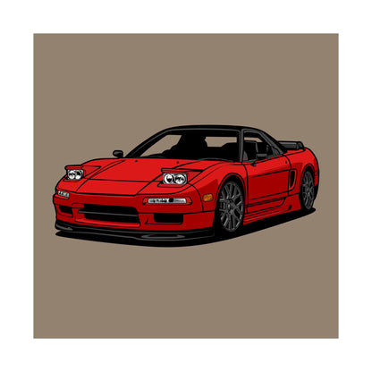 Sports Car Matte Vertical Poster - Red Sports Car Art for Auto Enthusiasts - CreativeRino
