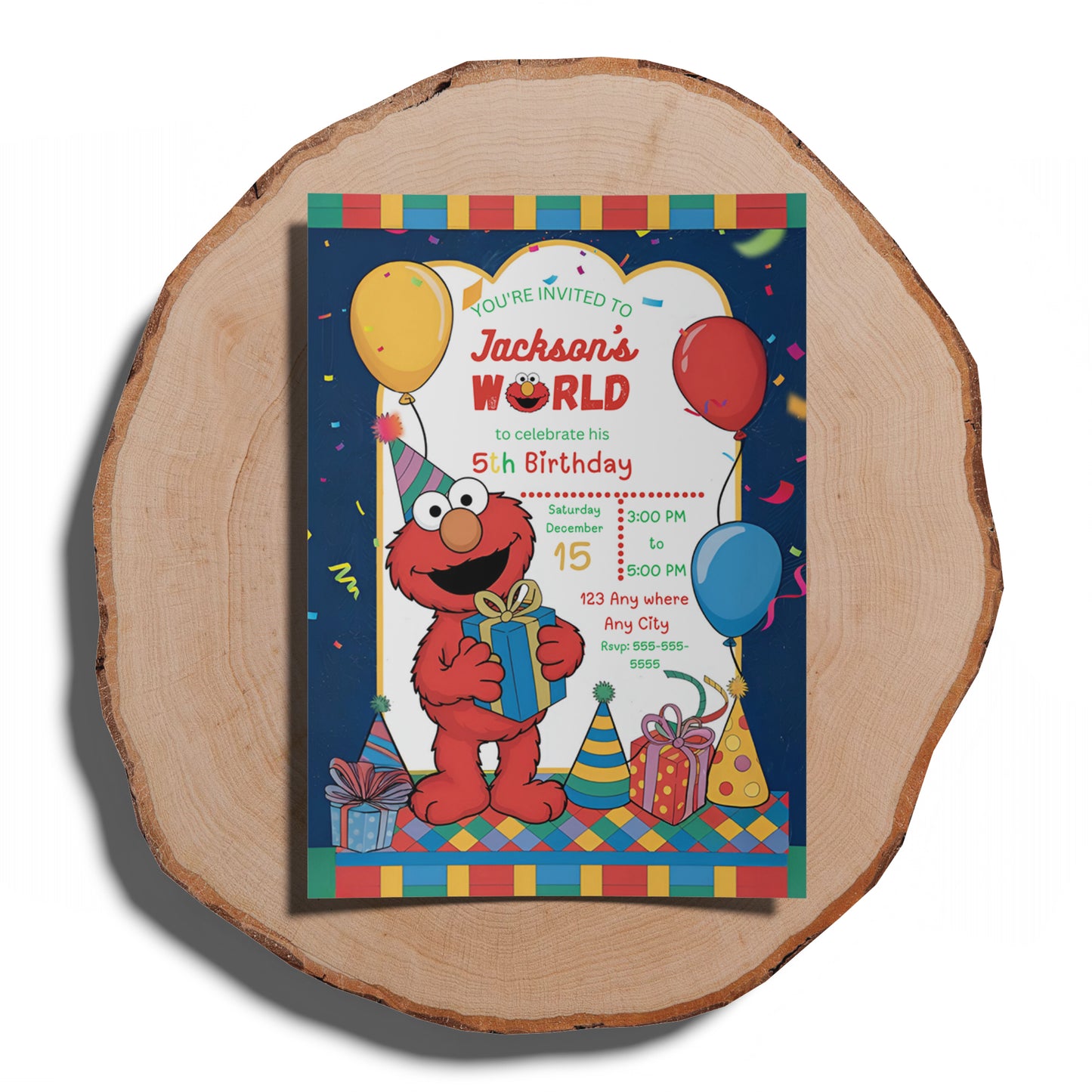 Sesame Street Birthday Invitation Template - CreativeRino