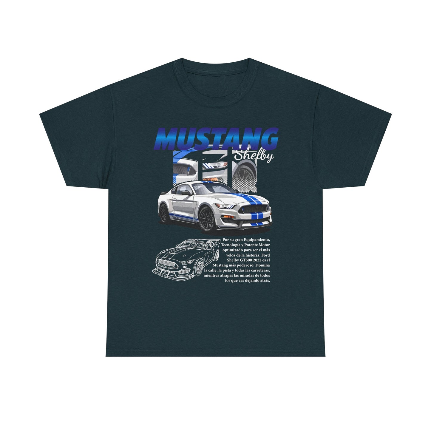 Mustang Shelby Graphic Tee – Perfect T-shirt for Car Enthusiasts - CreativeRino