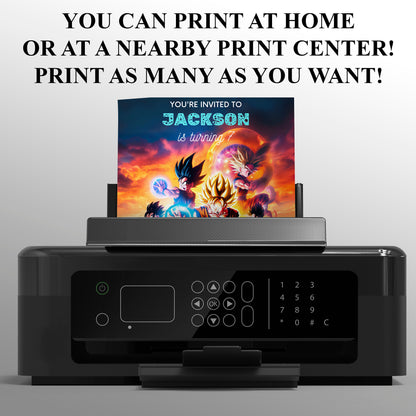 Dragonball Z Birthday Invitation Template - CreativeRino