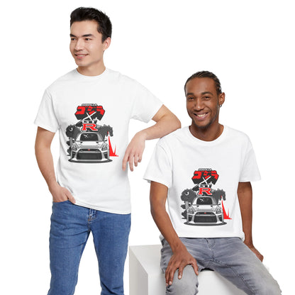 Nissan GT-R Godzilla Unisex Heavy Cotton Tee - Racing T-shirt Design for Car Enthusiasts - CreativeRino