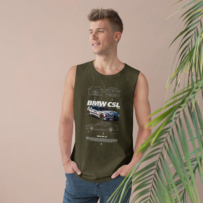 BMW CSL Unisex Tank Top - Retro Car Design - CreativeRino
