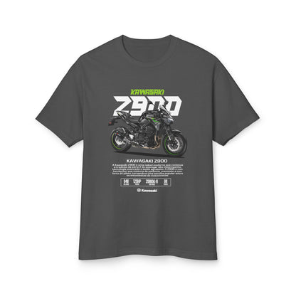Kawasaki Z900 Motorcycle Tee - Unisex Heavyweight Cotton T-shirt - CreativeRino