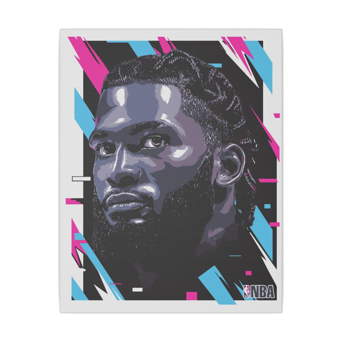 NBA Player Portrait Canvas Art - Stretched Matte Wall Decor - CreativeRino