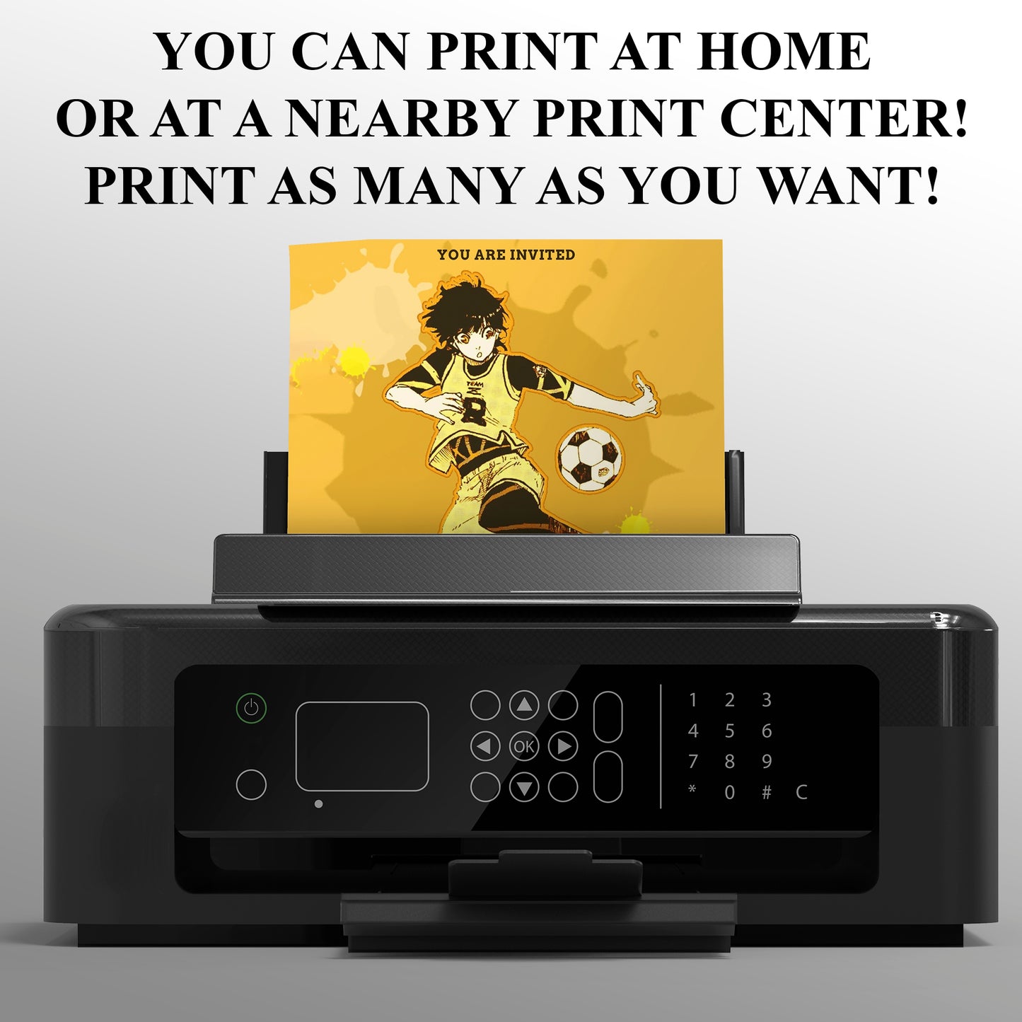 Blue Lock Birthday Invitation Template - CreativeRino