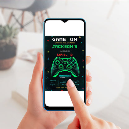 Video Game Invitation Template - CreativeRino