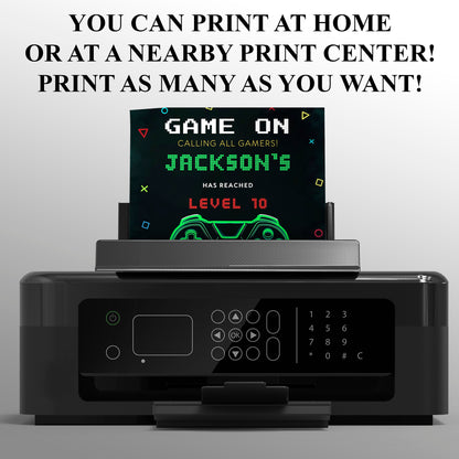 Video Game Invitation Template - CreativeRino