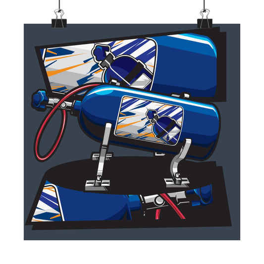 Fire Extinguisher Matte Square Posters | Bold Home & Office Wall Art - CreativeRino