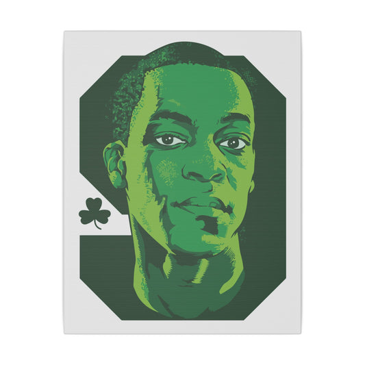 Rajon Rondo Canvas Art - Green Basketball Portrait - CreativeRino