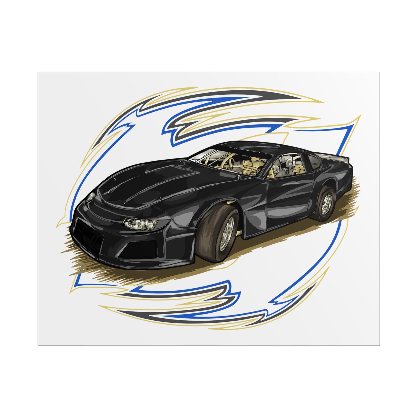 Racing Car Rolled Poster | Automotive Art Print for Car Enthusiasts - CreativeRino
