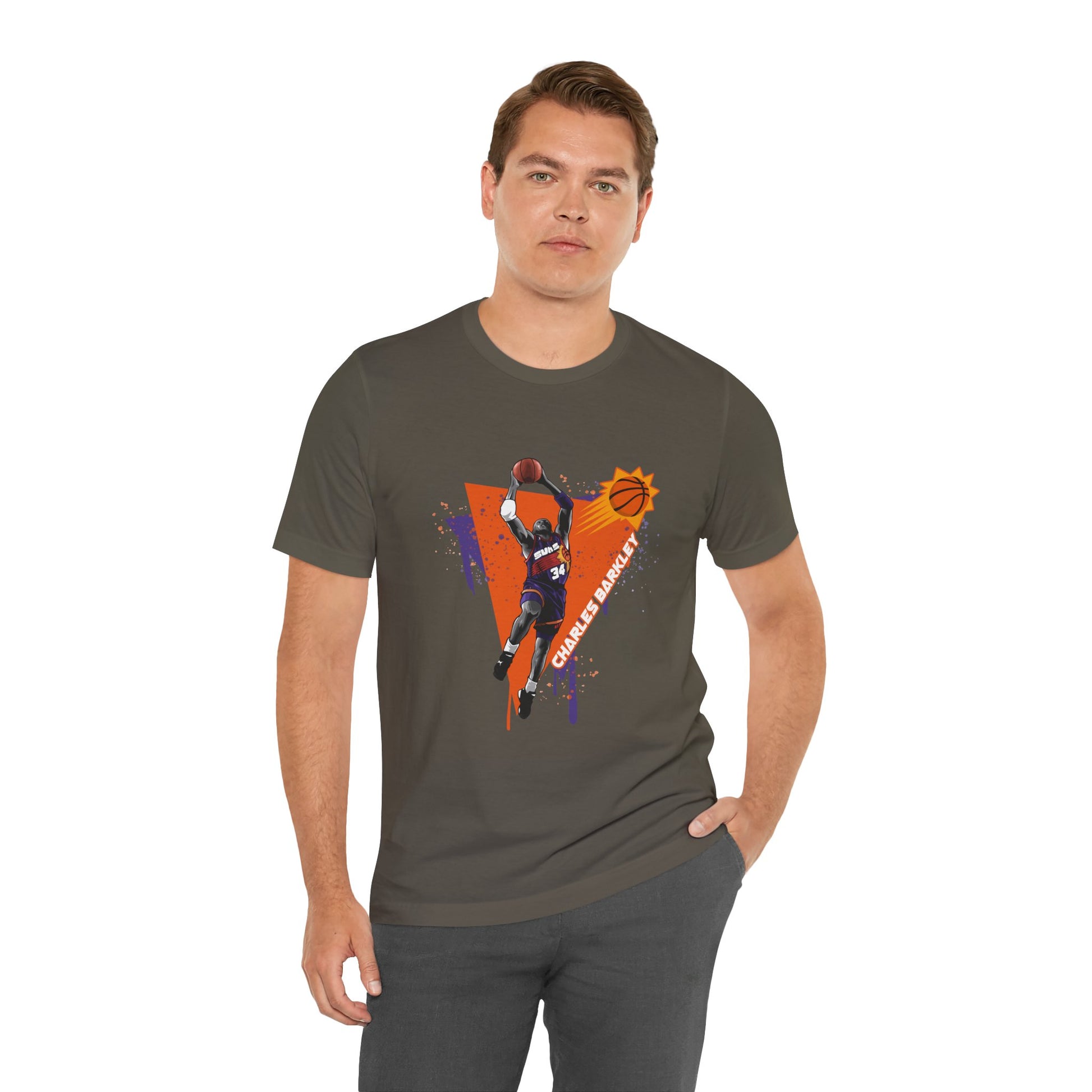 Charles Barkley Unisex Jersey Short Sleeve Tee Basketball T-shirt - CreativeRino