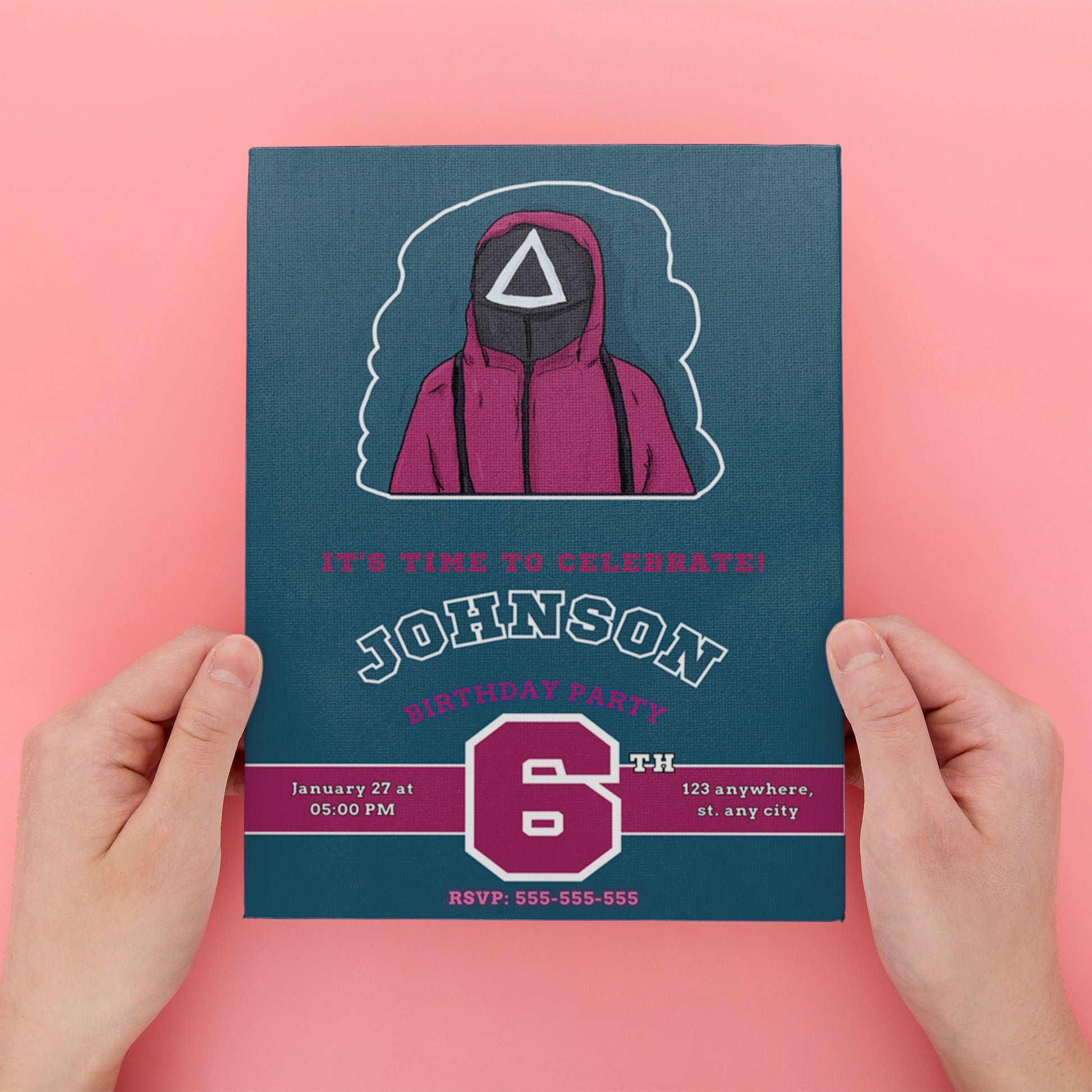 Squid Game Birthday Invitation Template - CreativeRino