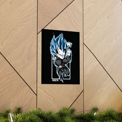 Vegeta Super Saiyan Poster - Dragon Ball Matte Vertical Wall Art for Anime Fans - CreativeRino