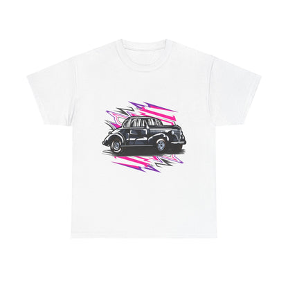 Retro Car Unisex Heavy Cotton Tee - Stylish Graphic T-shirt for Auto Enthusiasts - CreativeRino