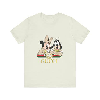 Mickey & Goofy Gucci Inspired Tee - Unisex Jersey Short Sleeve T-shirt - CreativeRino