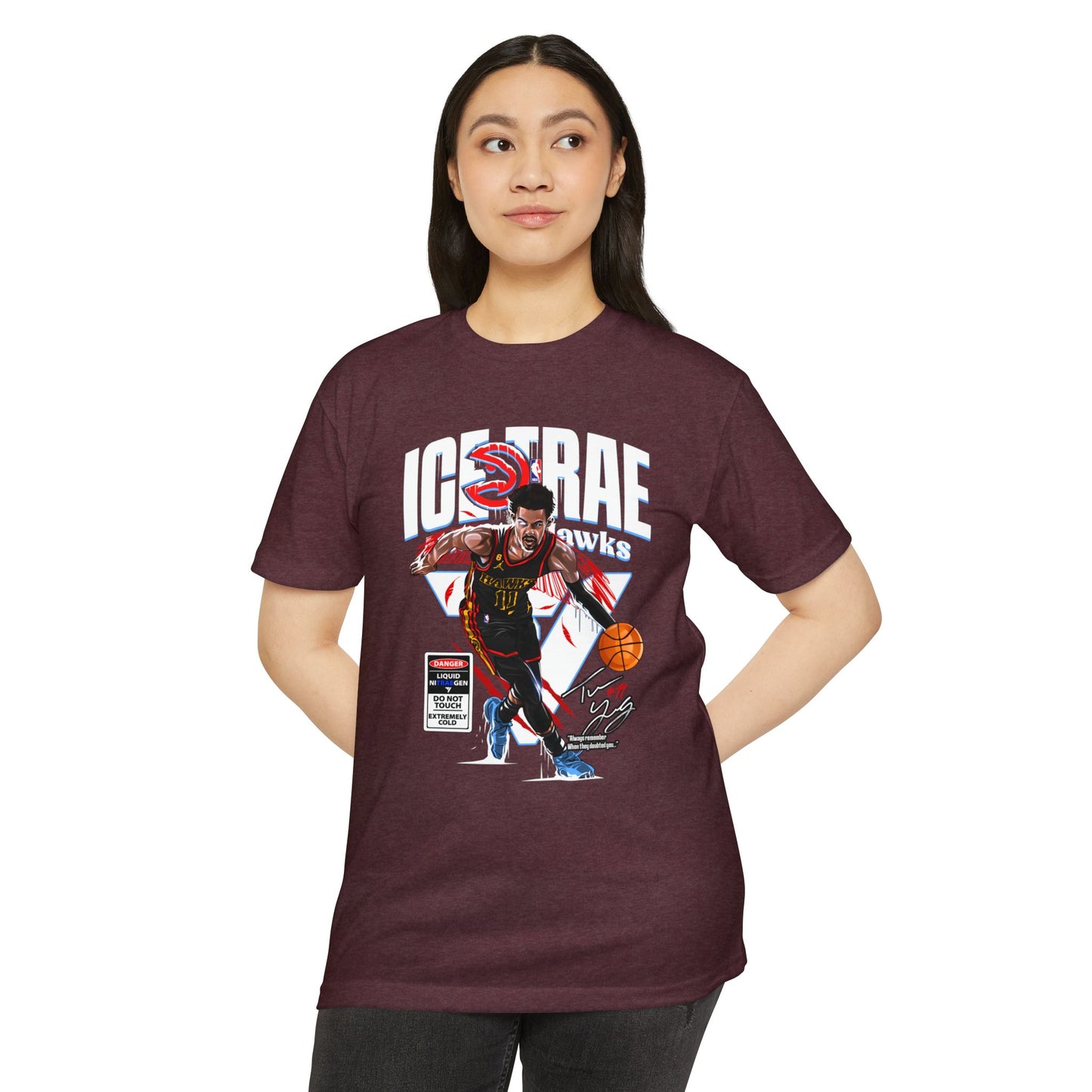 Ice Trae Hawks Basketball T-shirt | Unisex CVC Jersey for Sports Fans - CreativeRino