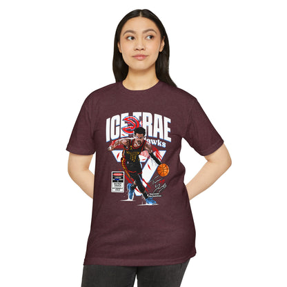 Ice Trae Hawks Basketball T-shirt | Unisex CVC Jersey for Sports Fans - CreativeRino