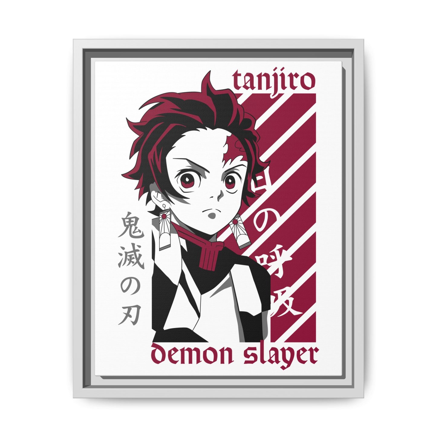 Anime-Inspired Framed Canvas Art - Demon Slayer Design featuring Iconic Character - CreativeRino