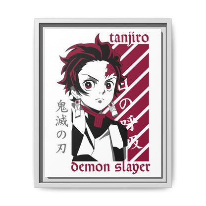 Anime-Inspired Framed Canvas Art - Demon Slayer Design featuring Iconic Character - CreativeRino